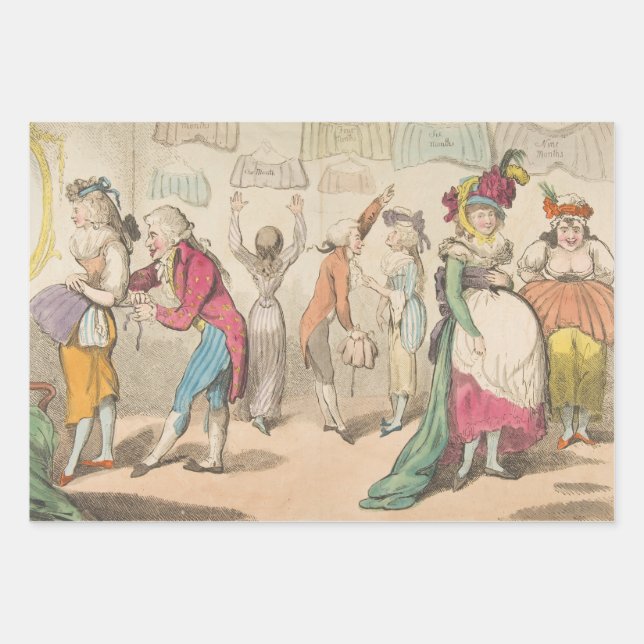 Mode - verschenkendes Geschenkpapier Set (Vorderseite)