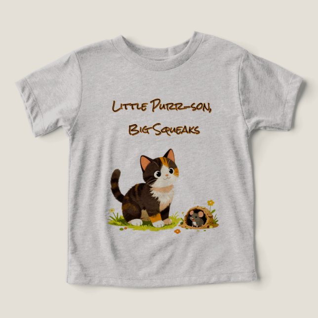 Mode Vorschul Kitten Maus T-Shirt (Design Vorderseite)