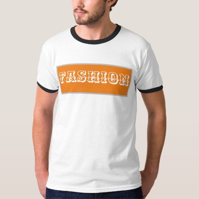 Mode weiß und gelb T-Shirt (Vorderseite)