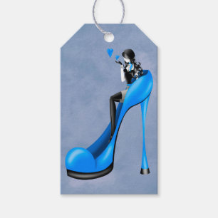 Modebewusste Dame in Stilettos Geschenkanhänger