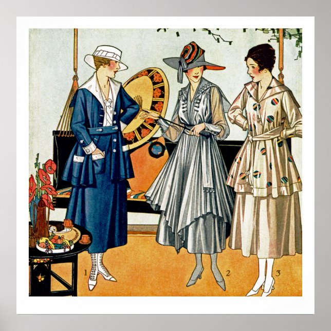 Modebewusste Damen Poster (Vorne)