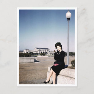 Modebewusste Frau, Union Station, Washington DC Postkarte
