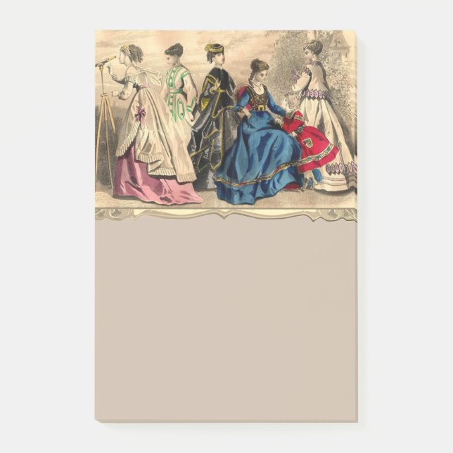 Modebewusste Viktorianische Damen Post-it Klebezettel (Vorderseite)