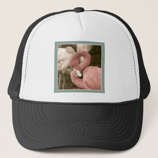 Modebewusster Flamingo Truckerkappe (Vorderseite)