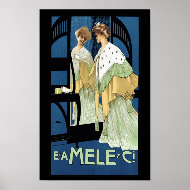 Modebewusster Spiegelblick Poster (Vorne)
