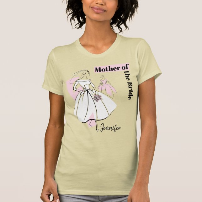 Modebriefe neutrale Gruppenmutter des Bridenamens T-Shirt (Vorderseite)