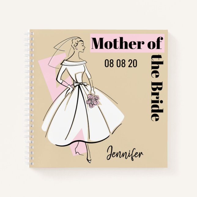 Modebriefe neutrale Mutter des Bride-Platzes Notizbuch (Vorderseite)