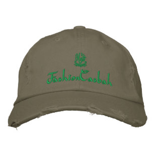 ModeCasbah Olive Green Bestickte Kappe