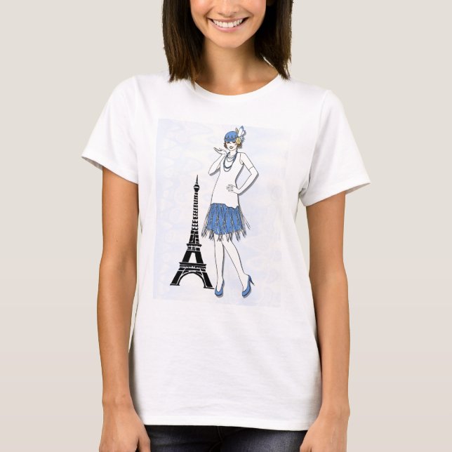 Modedamen in Paris T-Shirt (Vorderseite)