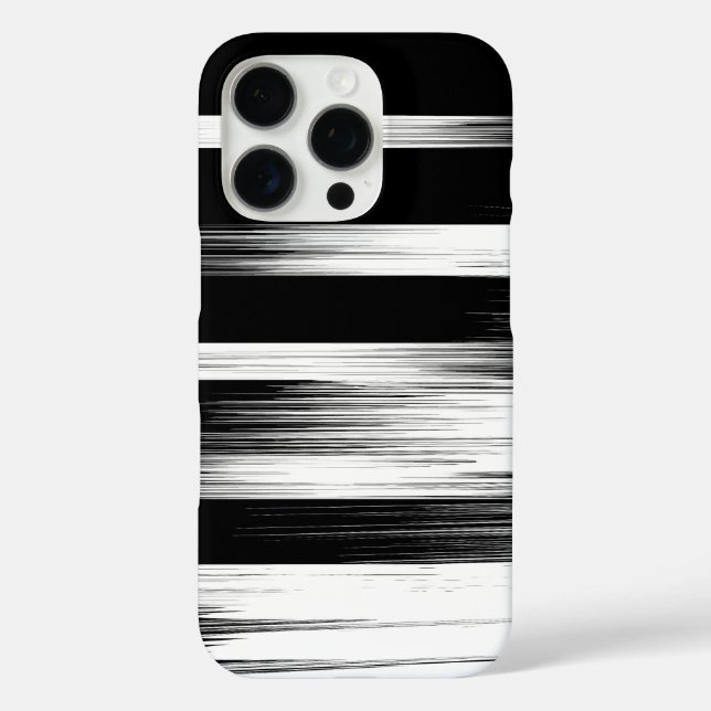 Modedesign in Schwarz und Weiß iPhone 16 Pro Hülle (Rückseite)