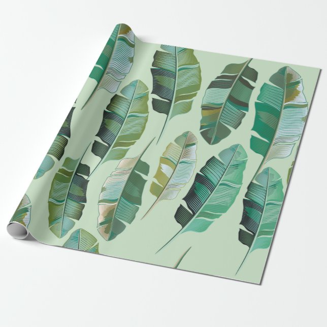 Modedesign mit tropischen Bananen-Pflanze Geschenkpapier (Ungerollt)