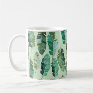 Modedesign mit tropischen Bananen-Pflanze Kaffeetasse