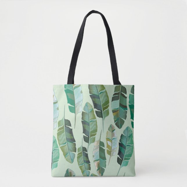 Modedesign mit tropischen Bananen-Pflanze Tasche (Vorderseite)
