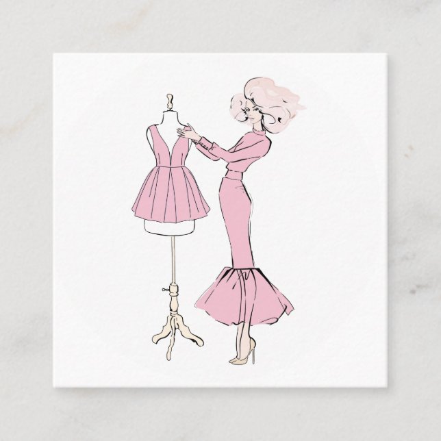  Modedesign Quadratische Visitenkarte (Vorderseite)