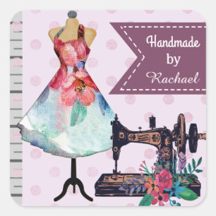 Modedesign und Personalisierte Handarbeit Quadratischer Aufkleber
