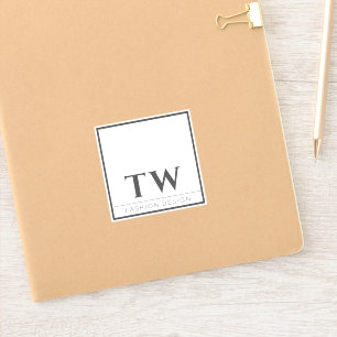 Modedesign weiß aufkleber