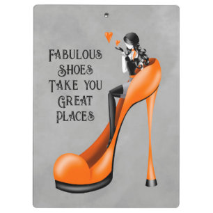Modediva in Stiletto Orange Klemmbrett