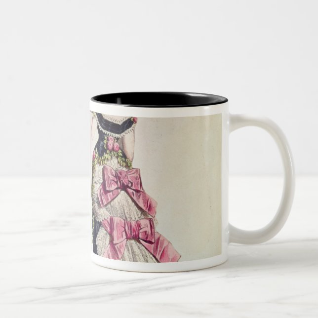 Modeentwürfe für Frauen von den 1860's Zweifarbige Tasse (Rechts)