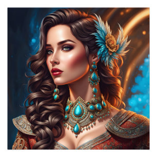 Modefrau feine Kunst Fotodruck