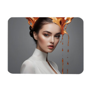 Modefrau feine Kunst Magnet