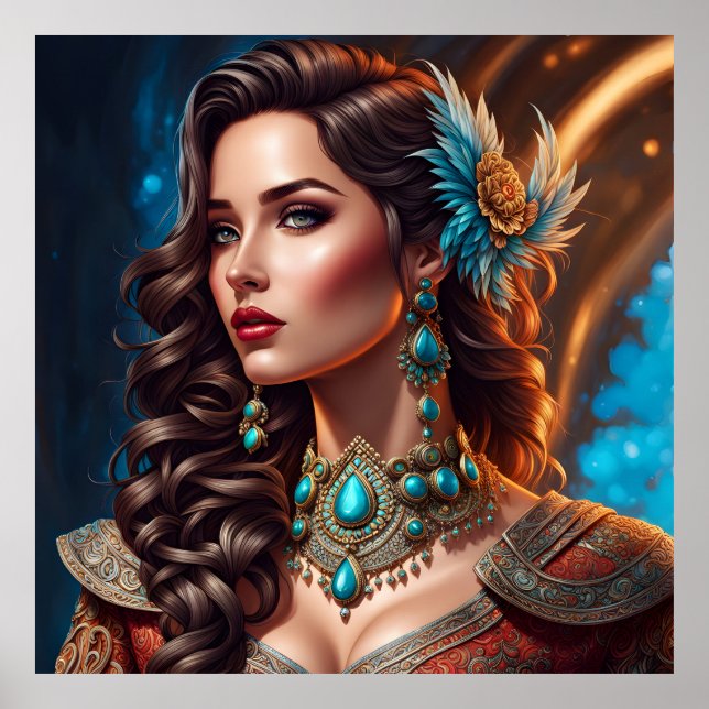 Modefrau feine Kunst Poster (Vorne)