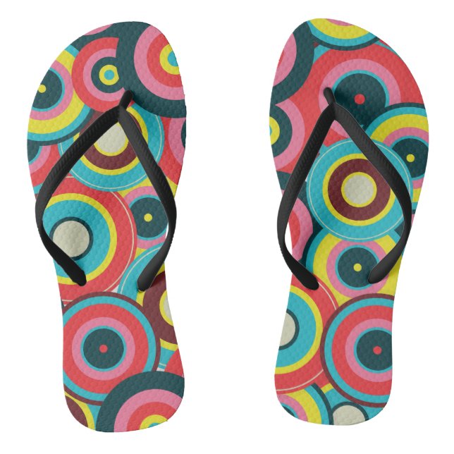 Modegeometrisch Vintag - Muster Stilvoll modern Flip Flops (Fußbett)