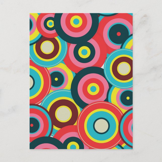 Modegeometrisch Vintag - Muster Stilvoll modern Postkarte (Vorderseite)