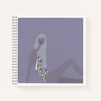 Modeillustration Chic Frau Lila Moderne Kunst Notizbuch