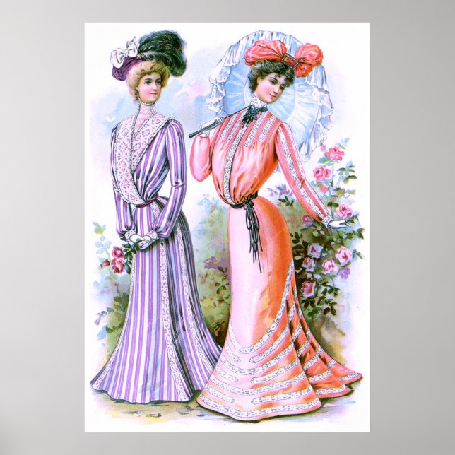 Modekleider der 1900er Jahre Poster (Vorne)