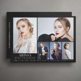 Model Actor Comp Card 6 Foto 12x18 Einladung
