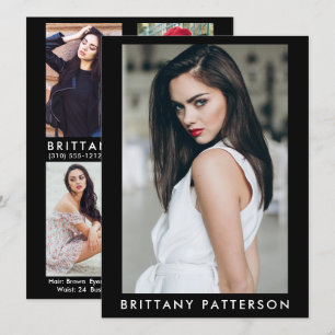 Model Actor Pro Comp Card Female 5 Foto Einladung