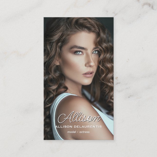 Model and Talent Business Card | QR Code Visitenkarte (Vorderseite)