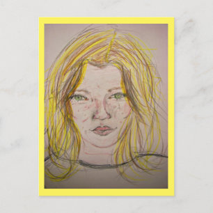 Model Girl Postkarte