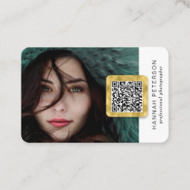 Model Performance Schauspielerin tanzt Foto QR-Cod Visitenkarte