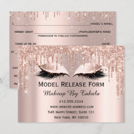Model Release Form Makeup Artist Rose Einladung