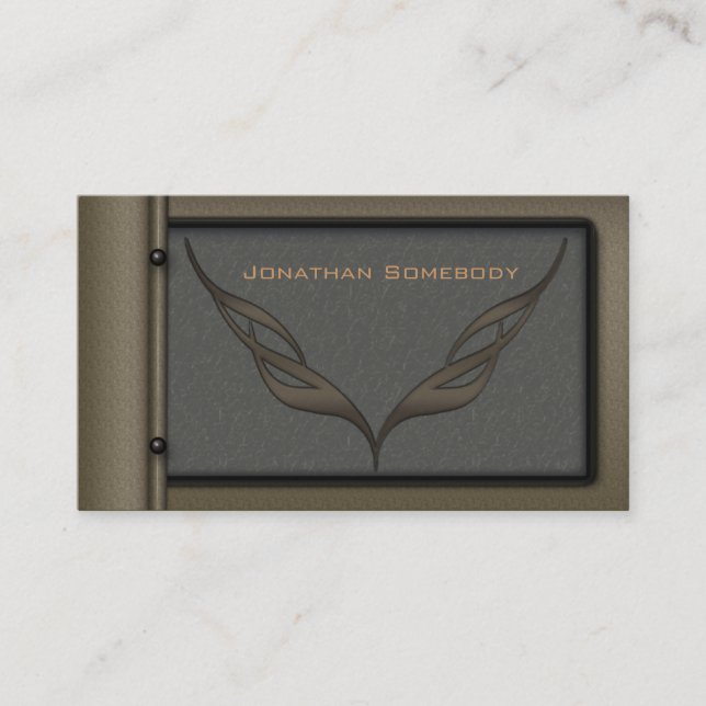 Modèle 10 de carte de visite de brun de conception (Devant)