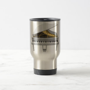 Modèle 3D : Piano à queue blanc : Mug de voyage