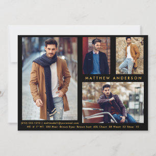 Modèle Acteur 4 Photo - Carte Comp Or Noir