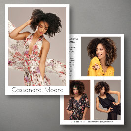 Modèle Acteur 4 Photo Deux Côtés Modèle Carte Comp