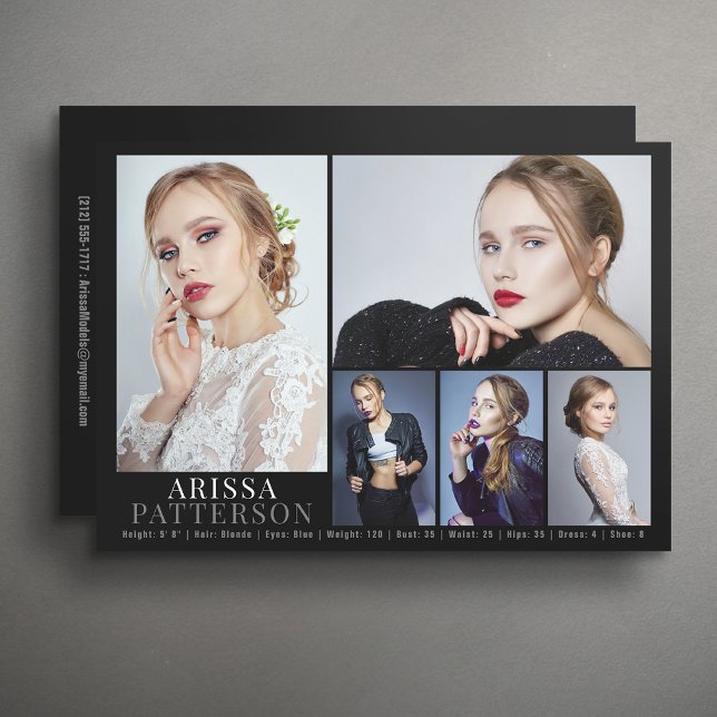 Modèle Acteur Carte Comp 6 Photo 5x7 (Available in high quality print or digital download for quick messaging, email or self printing.)