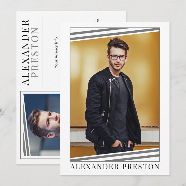 Modèle Acteur Carte Comp Carte Zed 2 Photo 5x7 (Devant / Derrière)