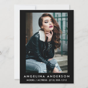 Modèle Acteur Carte photo noir