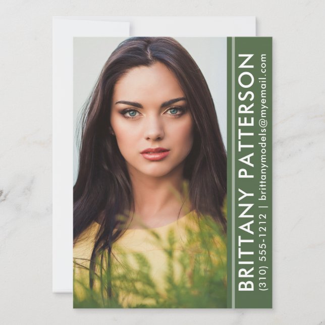 Modèle Acteur Photo Pro Carte Comp verte (Devant)