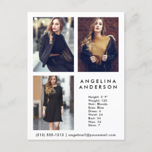 Modèle Actor 3 Carte photo Comp Wht - Carte postal