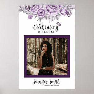 Modèle Affiche de bienvenue funéraire floral