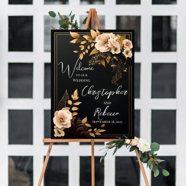 Modèle Affiche de bienvenue mariage, Floral, (Créateur téléchargé)
