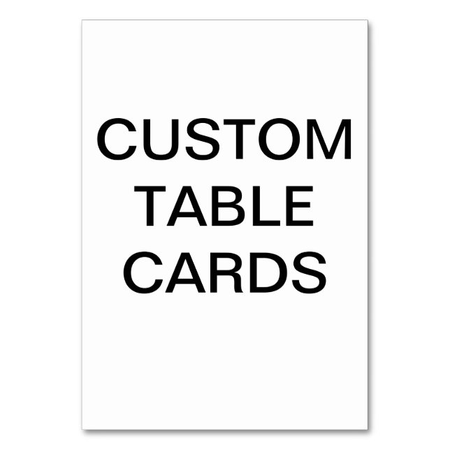 Modèle blanc de carte de table personnalisée (Par défaut)