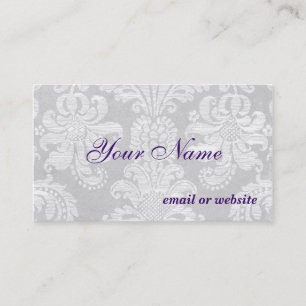 Modèle blanc de carte de visite de damassé