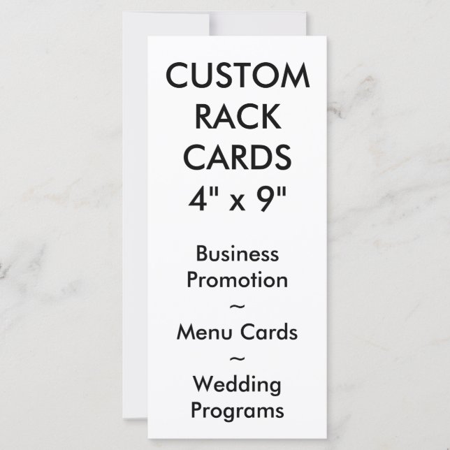 Modèle blanc de carte en rack personnalisée (Devant)