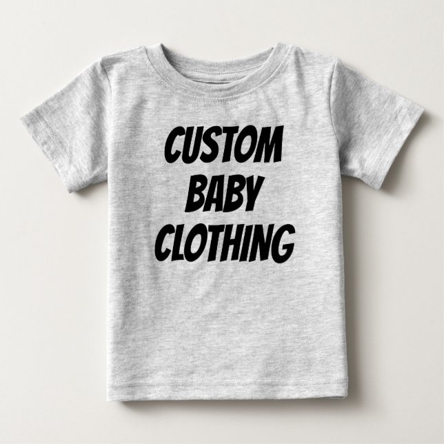 Modèle blanc T-shirt bébé personnalisé (Devant)